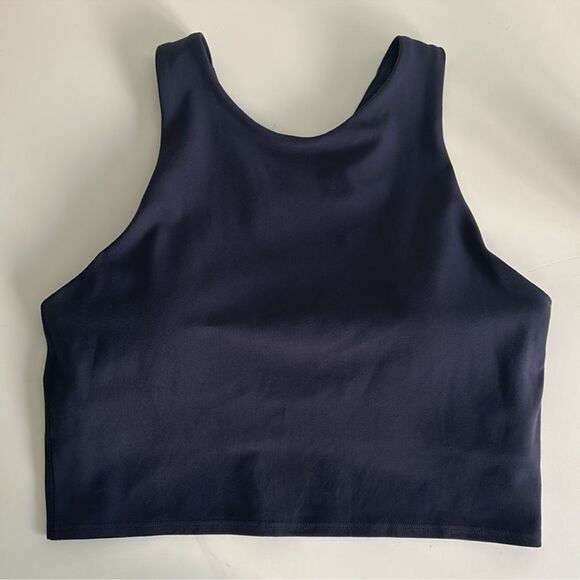 Athleta Conscious Crop Bra A-C Navy M - Picture 2 of 4